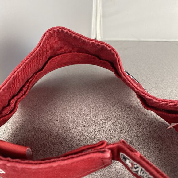 MLB ALL STAR GAME 2009 BUSCH STADIUM CARDINALS RED VISOR STRAPBACK OSFM HAT CAP - Picture 6 of 7